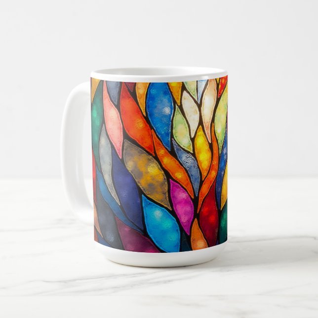 Taza De Café Colorful flames. (Anverso izquierdo)