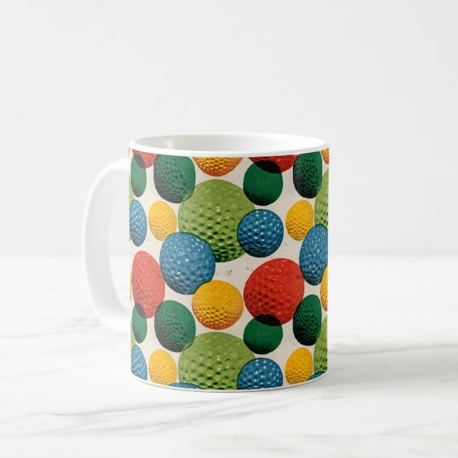 Taza De Café Colorful Golf Ball Pattern (Anverso izquierdo)
