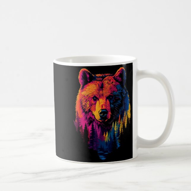 Taza De Café Colorful Grizzly  (Derecha)