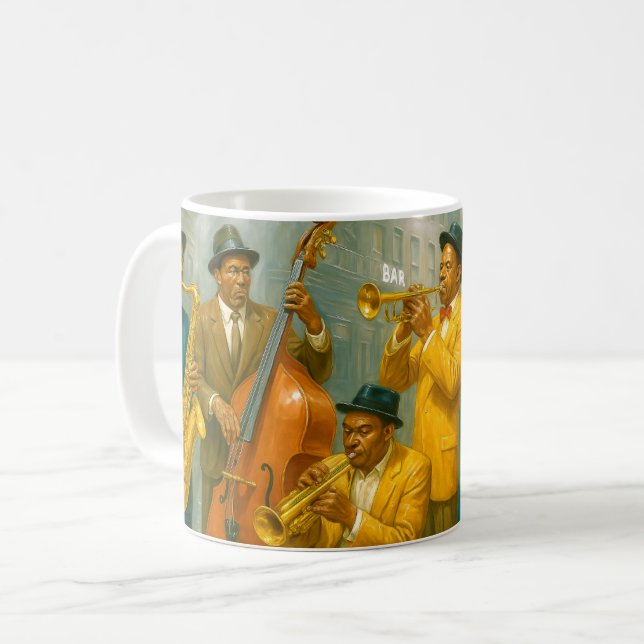 Taza De Café Colorful Jazz Street Energy (Anverso izquierdo)
