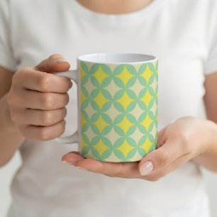 Taza De Café Colorful Patterned Coffee Cup - Bright, Vibrant 