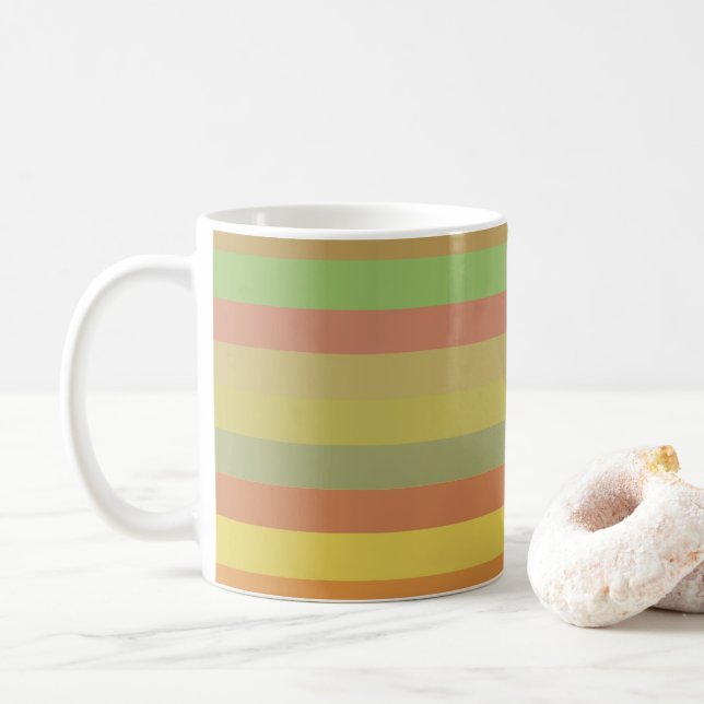 Taza De Café Colorful Summer Stripes (Con donut)