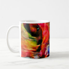Taza De Café Colorida abstracción de arte de gatos expresionist