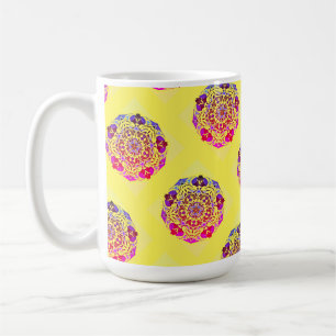 Taza De Café Colorida barra de impresión Mandala