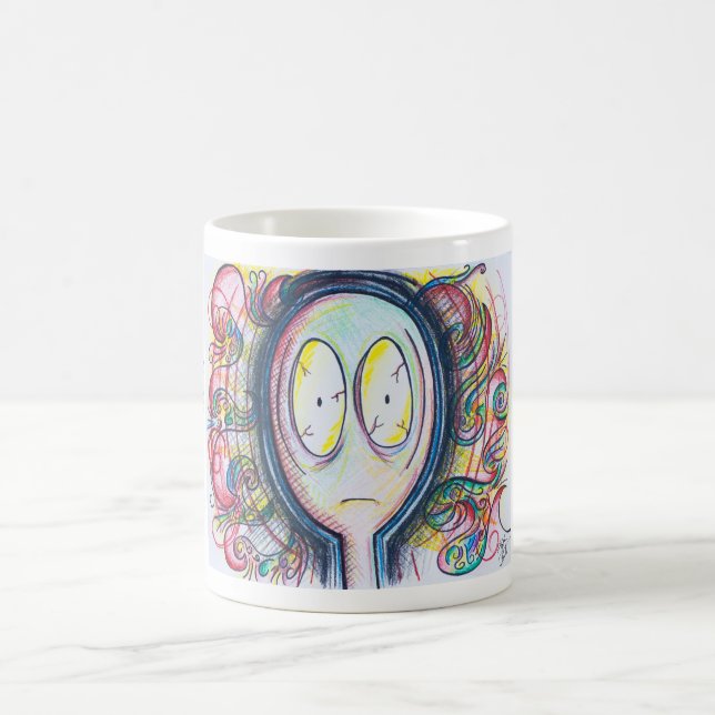 Taza de café colorida del #freakingout del (Centro)