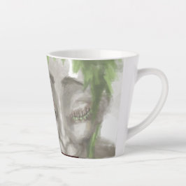taza de café colorida, hoja de patrones abstractos