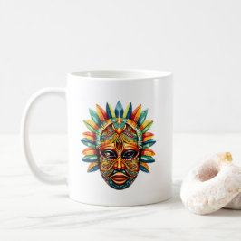 Taza De Café Colorida mascara africana de café Mug