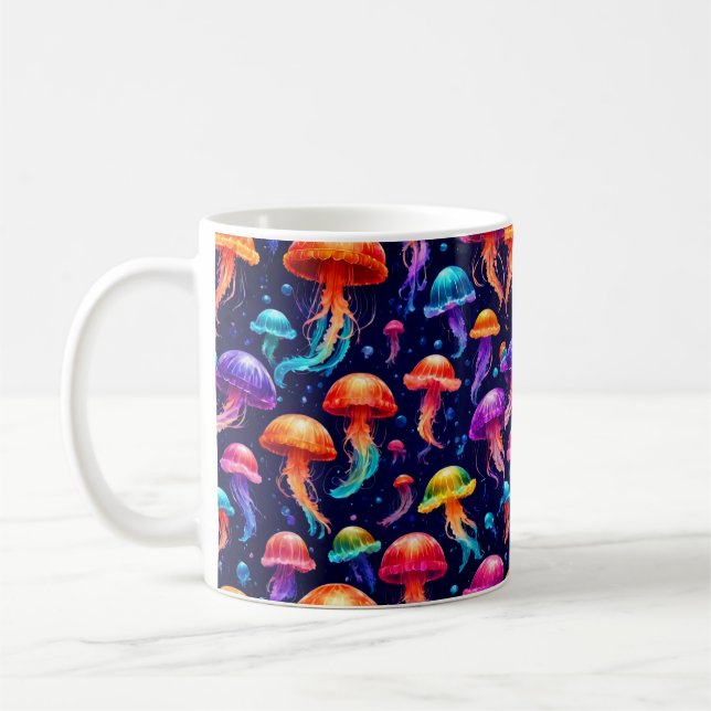 Taza De Café Colorida medusa (Izquierda)