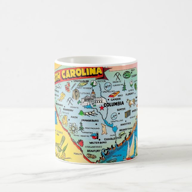Taza De Café Colorida Mug de Carolina del Sur (Centro)