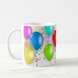 Taza De Café Colorida peluca con globo - Personalizar
