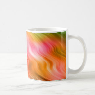 Taza De Café Colorida textura ondulada de flor de grúa
