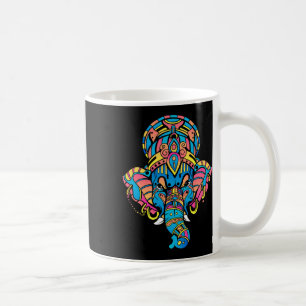 Taza De Café Colorida Yoga Hinduismo Figura Hindú Ganesha