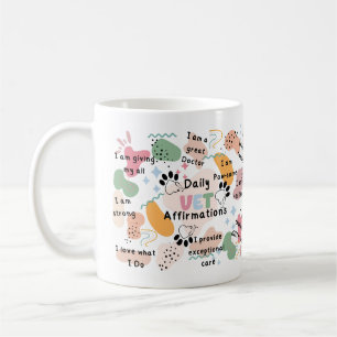 Taza De Café Coloridas Afirmaciones Diarias Veterinarias Positi