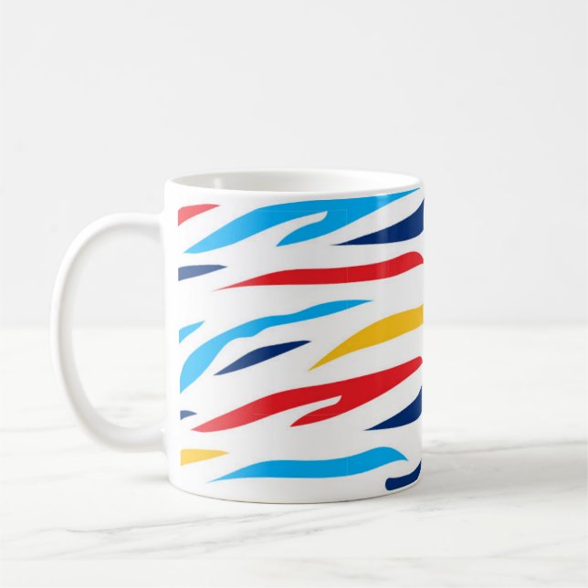 Taza De Café Coloridas bandas de cebra (Izquierda)