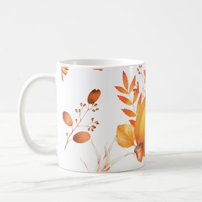 Taza De Café Coloridas calabazas de octubre patrón otoño (Izquierda)