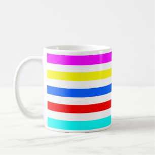 Taza De Café Coloridas franjas de arcoiris