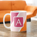 Taza De Café Coloridas franjas feministas Monograma colorido<br><div class="desc">Añade un toque de color y personalidad a tu rutina matutina con nuestro café de café monograma colorido de franjas feministas. Diseñado para alegrar el día, esta vibrante taza combina rayas de moda con un monograma personalizado para darle un toque de individualidad. Esta taza, elaborada con cerámica de alta calidad,...</div>