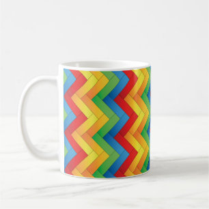 Taza De Café Coloridas franjas laterales