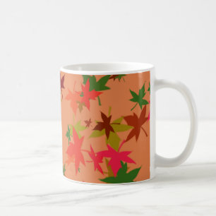Taza De Café Coloridas hojas de otoño diseño tazón de café