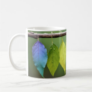 Taza De Café Coloridas hojas Tranquila naturaleza