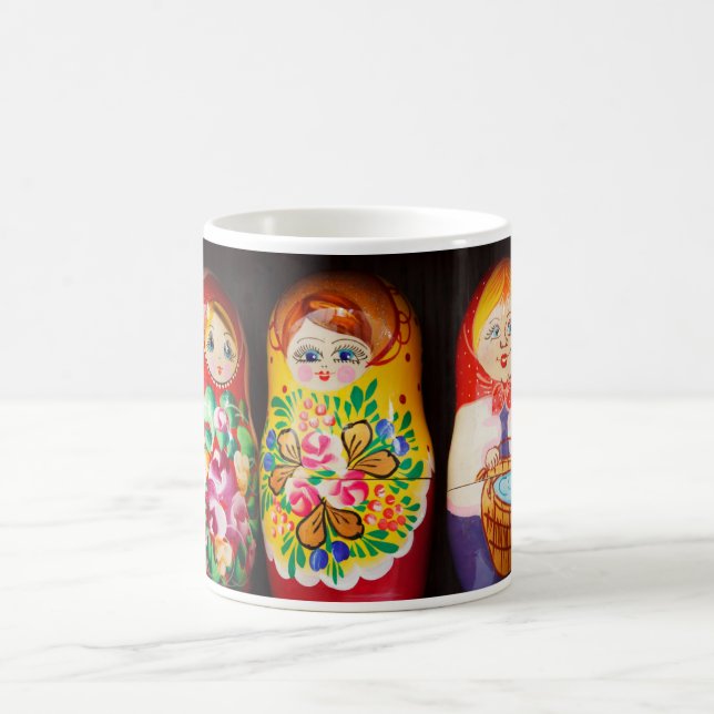 Taza De Café Coloridas muñecas Matryoshka (Centro)