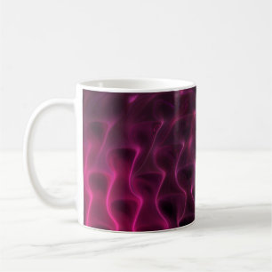 Taza De Café Coloridas ondas abstractas de fondo negro