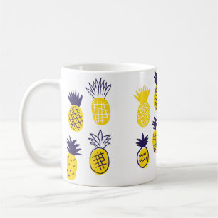 Taza De Café Coloridas piñas abstractas minimalistas en arena