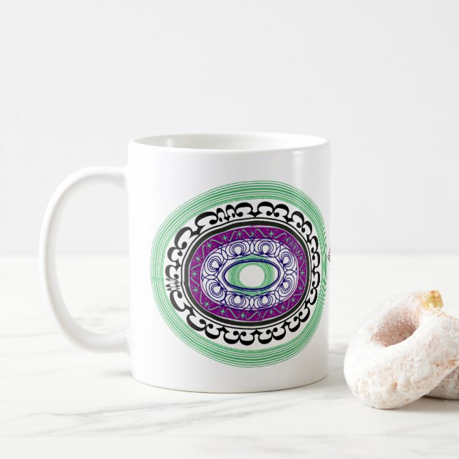 Taza De Café Colorido (Con donut)