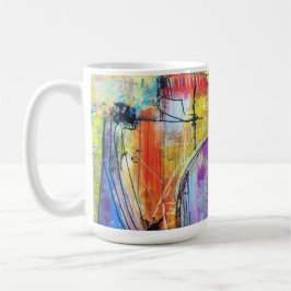 Taza De Café Colorido Abstracto Geométrico 