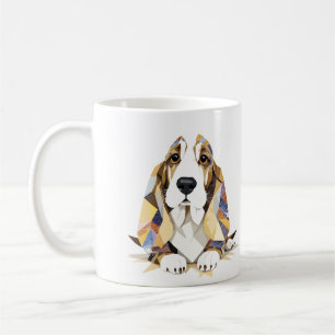 Taza De Café Colorido animal divertido y adorable de Basset Hou