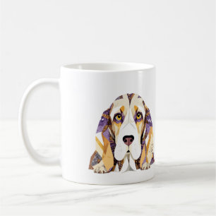Taza De Café Colorido animal divertido y adorable de Basset Hou