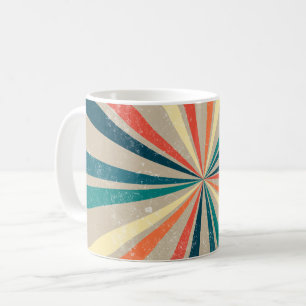Taza De Café Colorido arcoiris retro