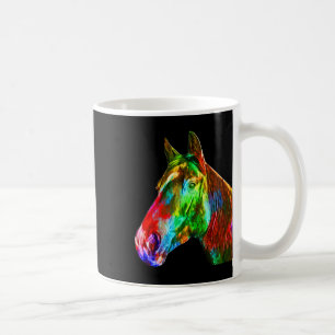 Taza De Café Colorido arte de caballos Caballo Montando por Lov