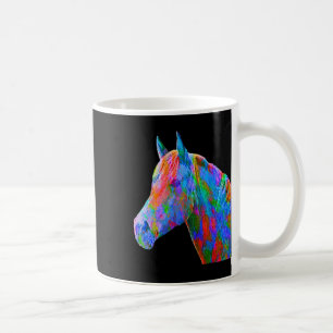 Taza De Café Colorido arte de caballos Caballo Montando por Lov