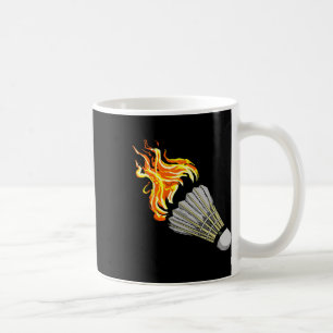 Taza De Café Colorido barco con llama de Badminton Deportes de