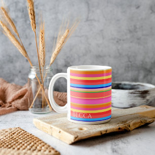 Taza De Café Colorido brillante moderno personalizado