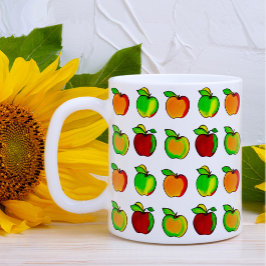 Taza De Café Colorido Caída Patrón Apple Pequeño Regalo Para El