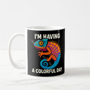 Taza De Café Colorido Chameleon Lizard Life Rainbow Reptile