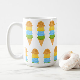 Taza De Café colorido de cono de helado