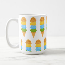 Taza De Café colorido de cono de helado