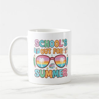 Taza De Café Colorido diseño de atardecer de "Escuela fuera"