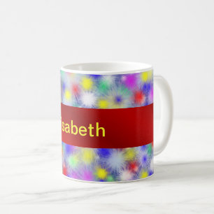 Taza De Café colorido diseño de color abstracto tazón de café