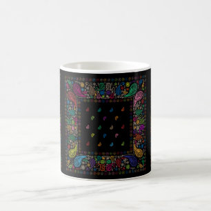 Taza De Café Colorido diseño paisley