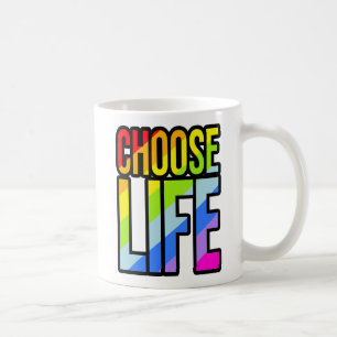 Taza De Café Colorido elegir la vida 80's retro estilo mug