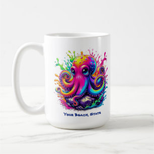 Taza De Café Colorido Esplash Octopus