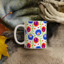 Colorido Estilo Mexicano Patrón Floral Elegante Ne