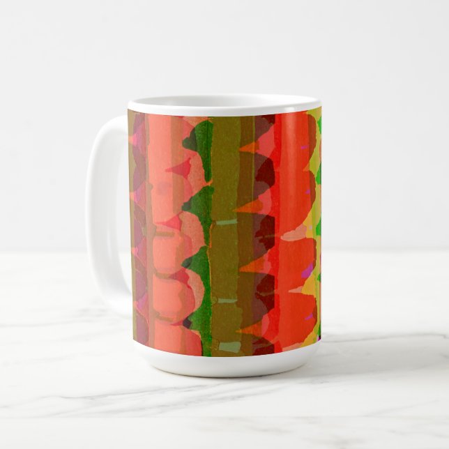 Taza De Café Colorido estilo primitivo expresionismo Art Mug (Anverso izquierdo)