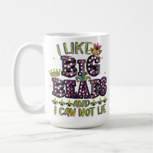 TAZA DE CAFÉ COLORIDO FUNNY MARDI GRAS DICIENDO