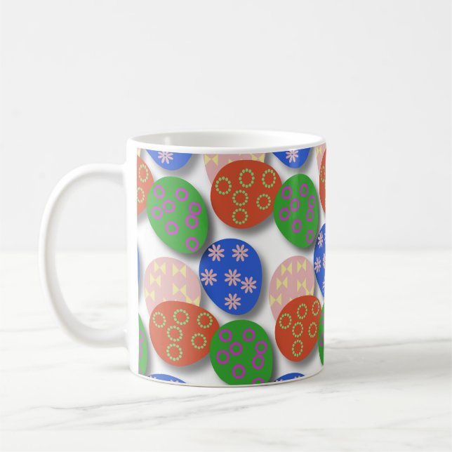 Taza De Café Colorido Huevo Patterado (Izquierda)