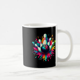 Taza De Café Colorido juego de boliche Día Bowling Cute Colorsp